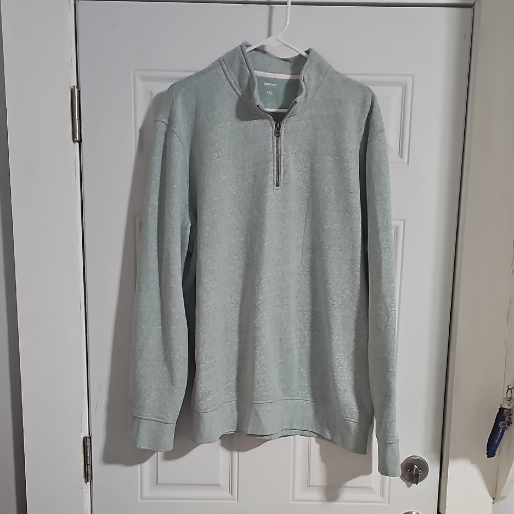 Sonoma Green Zip Up Sweater with Mock Neck